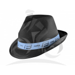 FORCE klobúk PANAMA, čierno-pastelovo modrý