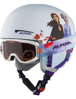 ALPINA Detská lyžiarska prilba ZUPO DISNEY Frozen II set s okuliarmi - Veľkosť M (51-55)